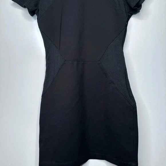 ADDISON Black Mesh Sleeve Ponte’ Bodycon Mini Dress Size XS - Picture 7 of 9